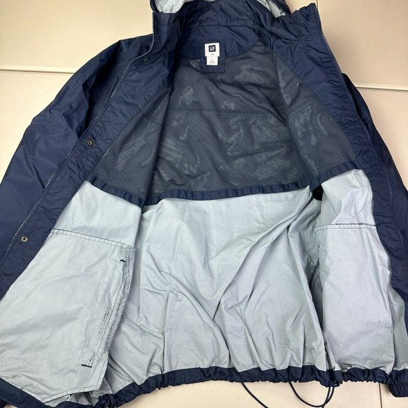 Gap Full Zip Windbreaker Jacket Navy Blue Size XL Rain Jacket‎ - Picture 7 of 11